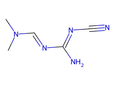 N'-(N-Cyanocarbamimidoyl)-N,N-dimethylmethanimidamide structure