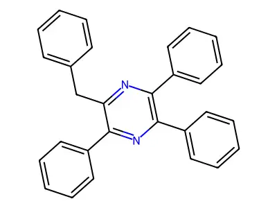 2-Benzyl-3,5,6-triphenylpyrazine structure