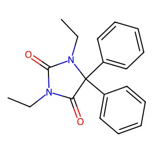 2,4-Imidazolidinedione, 1,3-diethyl-5,5-diphenyl- structure