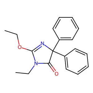 4H-Imidazol-4-one, 2-ethoxy-3-ethyl-3,5-dihydro-5,5-diphenyl- structure