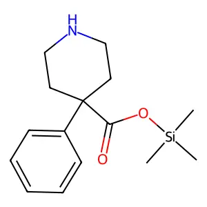 4-Piperidinecarboxylic acid, 4-phenyl-, trimethylsilyl ester structure