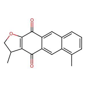 Anthra[2,3-b]furan-4,11-dione, 2,3-dihydro-3,6-dimethyl- structure