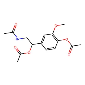 Acetamide, N-[2-(acetyloxy)-2-[4-(acetyloxy)-3-methoxyphenyl]ethyl]- structure