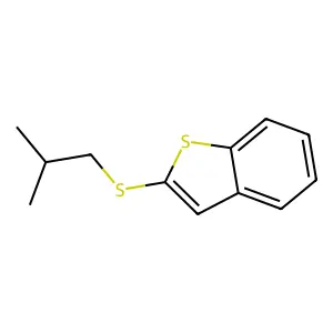 Benzo[b]thiophene, 2-[(2-methylpropyl)thio]- structure