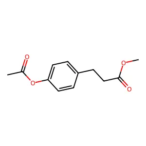 Benzenepropanoic acid, 4-(acetyloxy)-, methyl ester structure