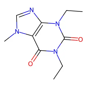 1,3-Di-ethyl-9-methylxanthine structure
