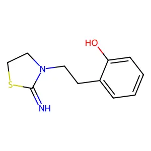 2-[2-(2-Imino-3-thiazolidinyl)ethyl]phenol structure
