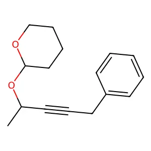 2H-Pyran, tetrahydro-2-[(1-methyl-4-phenyl-2-butynyl)oxy]- structure