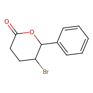 5-Bromo-6-phenyltetrahydro-2H-pyran-2-one structure