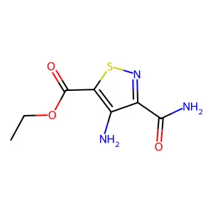 Ethyl 4-amino-3-carbamoyl-1,2-thiazole-5-carboxylate structure