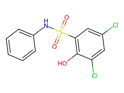 3,5-dichloro-2-hydroxy-N-phenylbenzenesulfonamide structure