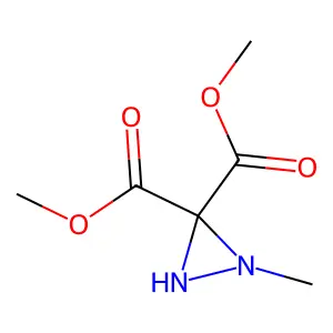 3,3-Diaziridinedicarboxylic acid, 1-methyl-, dimethyl ester structure