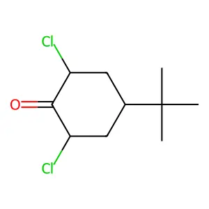 Cyclohexanone, 2,6-dichloro-4-(1,1-dimethylethyl)- structure