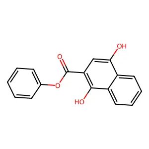 2-Naphthalenecarboxylic acid, 1,4-dihydroxy-, phenyl ester structure