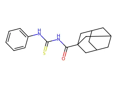 N-(phenylcarbamothioyl)adamantane-1-carboxamide structure