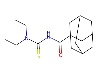 3-(Adamantane-1-carbonyl)-1,1-diethyl-thiourea structure