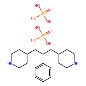 1,3-双(哌啶-4-基)-2-苯基丙烷二磷酸盐 structure