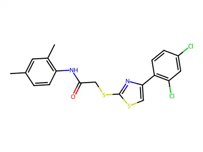 2-[[4-(2,4-dichlorophenyl)-1,3-thiazol-2-yl]sulfanyl]-N-(2,4-dimethylphenyl)acetamide structure