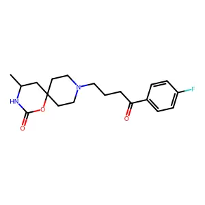1-Oxa-3,9-diazaspiro(5.5)undecan-2-one, 9-(3-(p-fluorobenzoyl)propyl)-5-methyl- structure