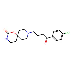 1-Oxa-3,9-diazaspiro(5.5)undecan-2-one, 9-(3-(p-chlorobenzoyl)propyl)- structure