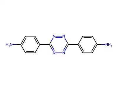4-[6-(4-Aminophenyl)-1,2,4,5-tetrazin-3-yl]aniline structure