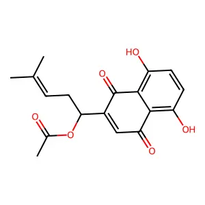 Acetylshikonin structure