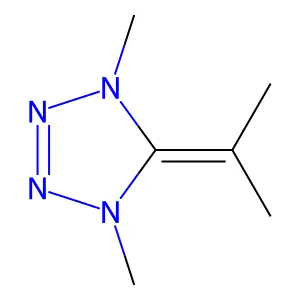 5H-Tetrazole, 1,4-dihydro-1,4-dimethyl-5-(1-methylethlidene)- structure