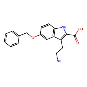 3-(2-aminoethyl)-5-(benzyloxy)-1H-indole-2-carboxylic acid structure