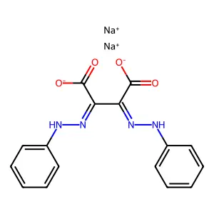 butanedioic acid, bis(phenylhydrazono)-, disodium salt structure