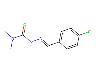 3-[(4-Chlorophenyl)methylideneamino]-1,1-dimethylurea structure