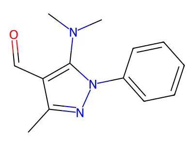 5-(Dimethylamino)-3-methyl-1-phenyl-1H-pyrazole-4-carboxaldehyde structure