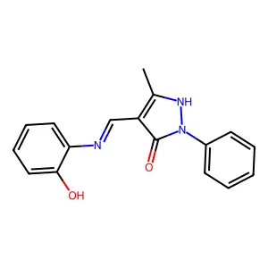 4-[(2-hydroxyanilino)methylene]-5-methyl-2-phenyl-2,4-dihydro-3H-pyrazol-3-one structure
