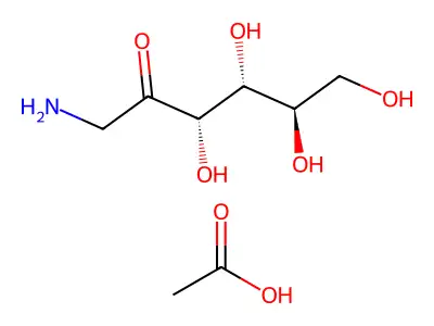 1-Amino-1-deoxy-D-fructose Acetate structure