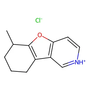 Benzofuro(3,2-c)pyridine, 1,2,3,4-tetrahydro-4-methyl-, hydrochloride structure