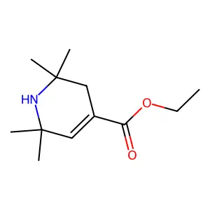 1,2,3,6-Tetrahydro-2,2,6,6-tetramethyl-4-pyridinecarboxylic acid, ethyl ester structure