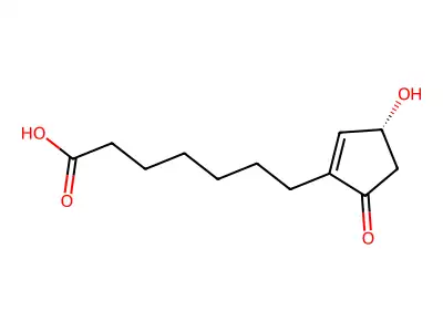 7-(3-hydroxy-5-oxocyclopenten-1-yl)heptanoic acid structure