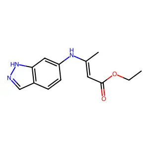 ethyl (E)-3-(1H-indazol-6-ylamino)but-2-enoate structure