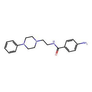 Benzamide, 4-amino-N-(2-(4-phenyl-1-piperazinyl)ethyl)- structure