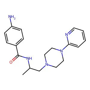 Benzamide, 4-amino-N-(1-methyl-2-(4-(2-pyridinyl)-1-piperazinyl)ethyl)- structure