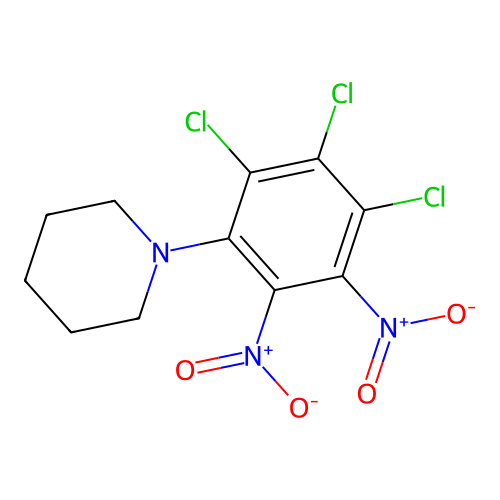 1-(2,3,4-Trichloro-5,6-dinitrophenyl)piperidine structure