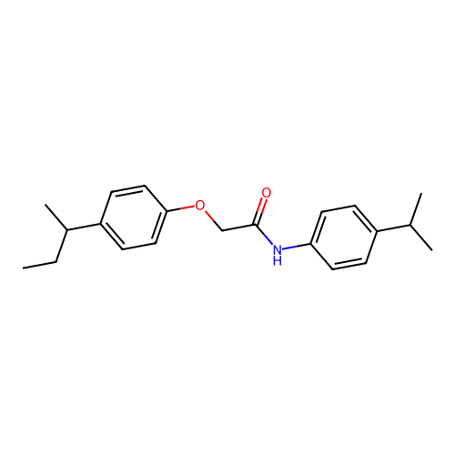 2-[4-(butan-2-yl)phenoxy]-N-[4-(propan-2-yl)phenyl]acetamide structure