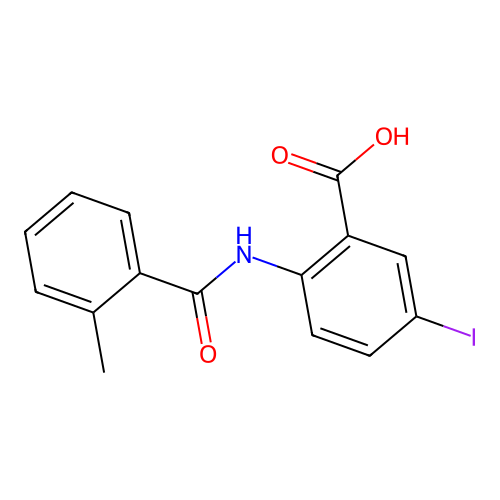 5-Iodo-2-[(2-methylbenzoyl)amino]benzoic acid structure