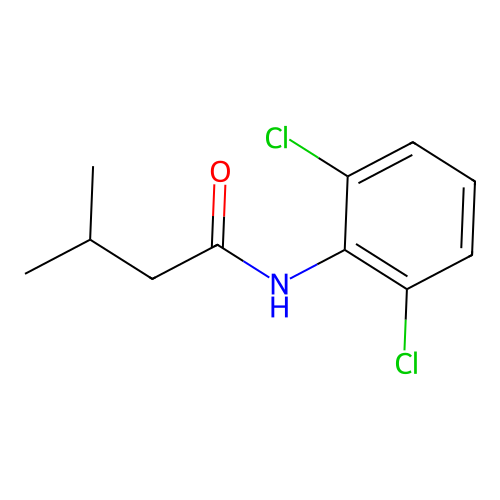 N-(2,6-dichlorophenyl)-3-methylbutanamide structure