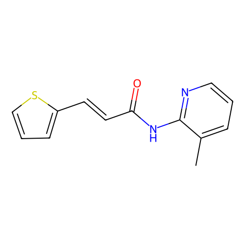 (E)-N-(3-methylpyridin-2-yl)-3-thiophen-2-ylprop-2-enamide structure