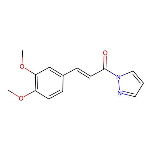 1-[3-(3,4-dimethoxyphenyl)acryloyl]-1H-pyrazole structure