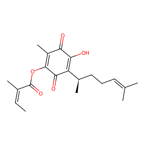 Hydroxyperezone monoangelate structure