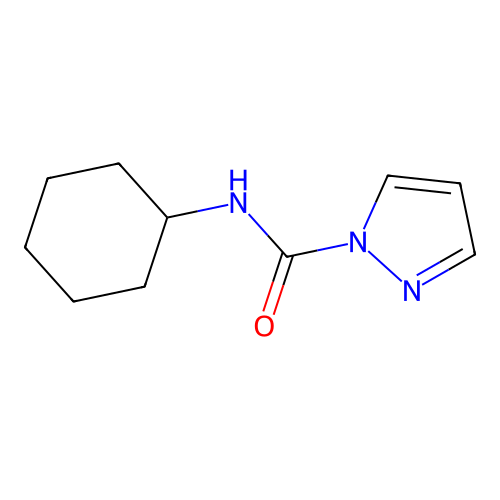 N-cyclohexyl-1H-pyrazole-1-carboxamide structure