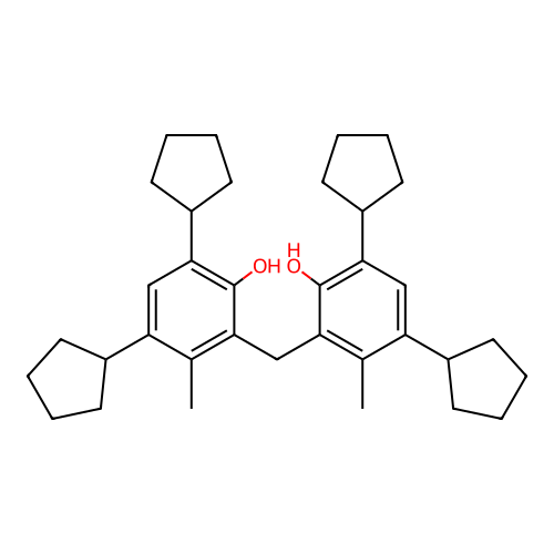 2,2'-Methylenebis(4,6-dicyclopentyl-m-cresol) structure
