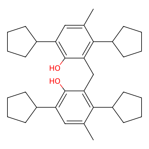 2,2'-Methylenebis(3,6-dicyclopentyl-p-cresol) structure