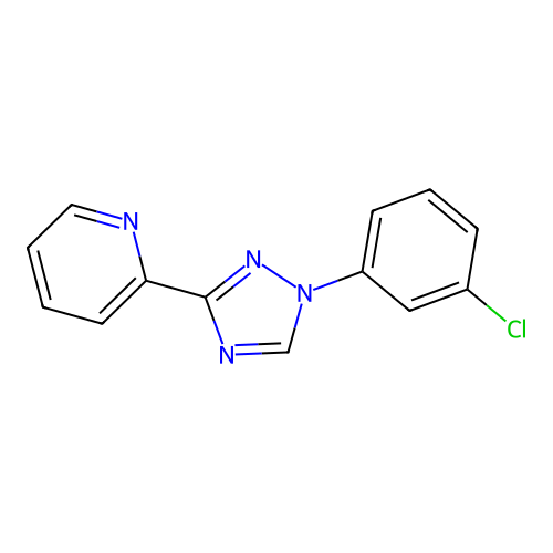 2-[1-(3-chlorophenyl)-1H-1,2,4-triazol-3-yl]pyridine structure